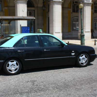 Taxis in Lisbon are often Mercedes Benz