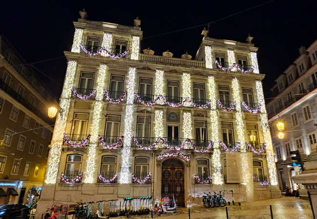 Lisbon scristmass lights