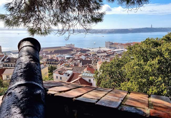 La vue depuis le château Castelo de Sao Jorge