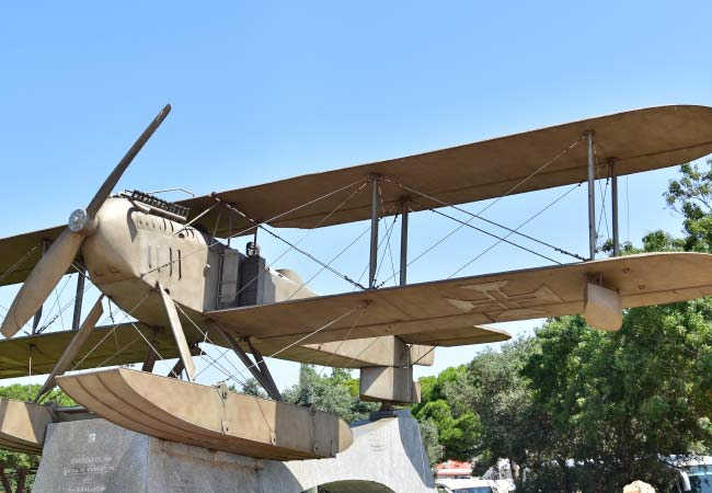 Gago Coutinho biplane seaplane monument Belem