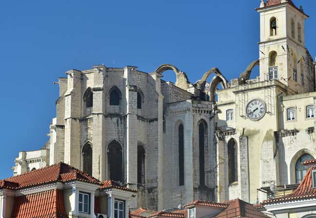 ruins of the Igreja do Carmo Church in Lisbon