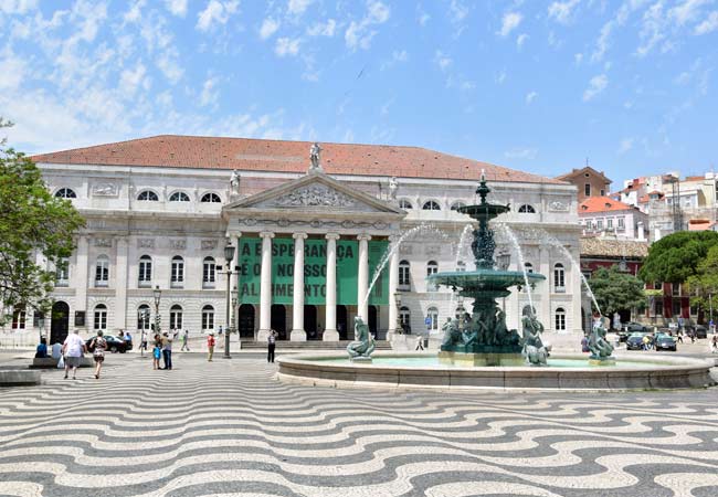 Plac Rossio Lizbona