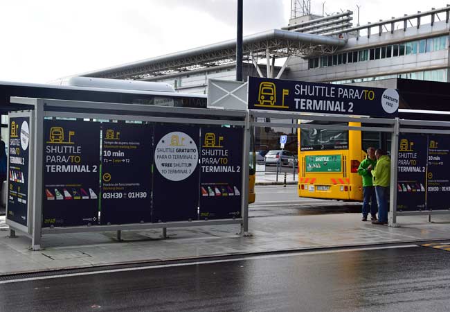 El autobús de la terminal 2