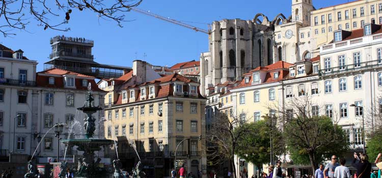 Carmo church and Elevador de Santa Justa